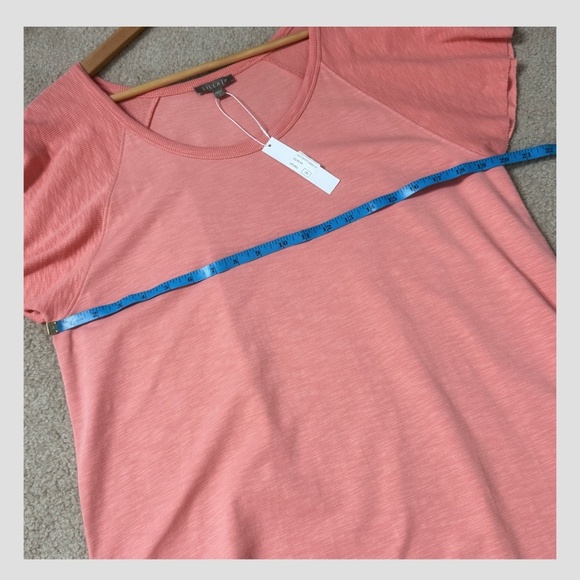 NWT Lilla P T- Shirt Dress Flutter Sleeve Shift Dress Cotton Modal Blend Peach - Picture 10 of 16